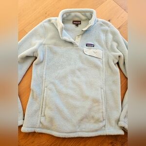 Patagonia Retool Snap Fleece Pullover, Light Blue, Size Large